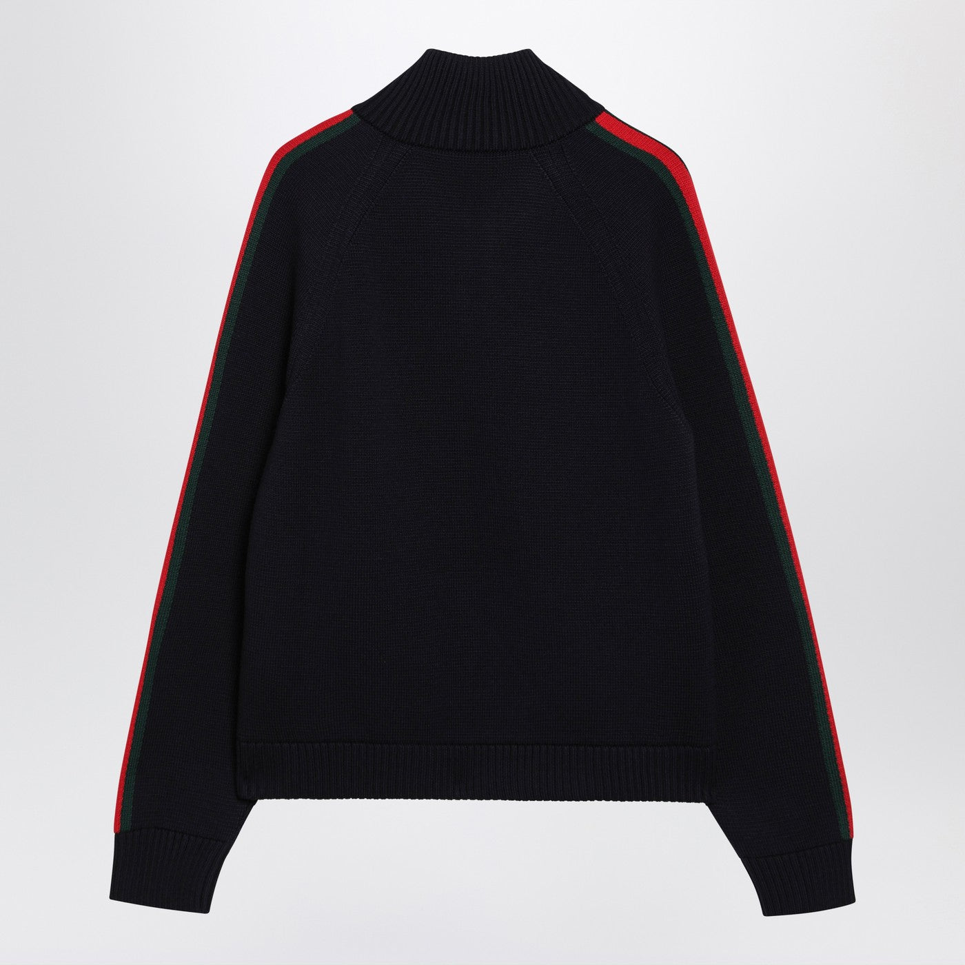 Gucci Dark Blue Wool Zip-Up Cardigan Men GUCCI