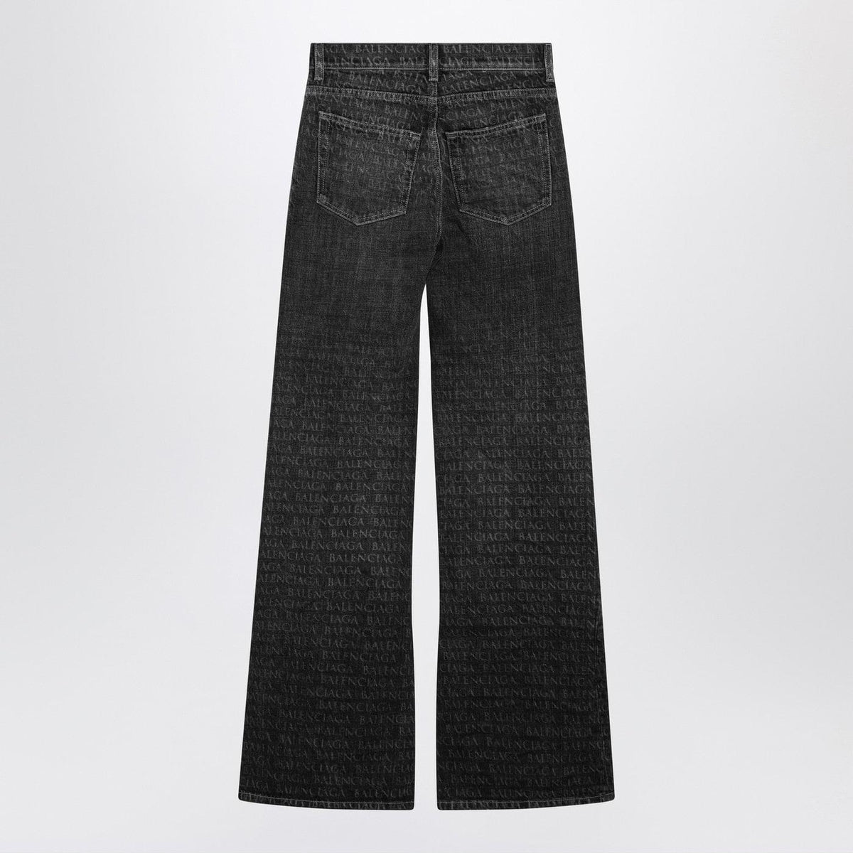 Balenciaga Black Washed Jeans With Jacquard Logos Women BALENCIAGA