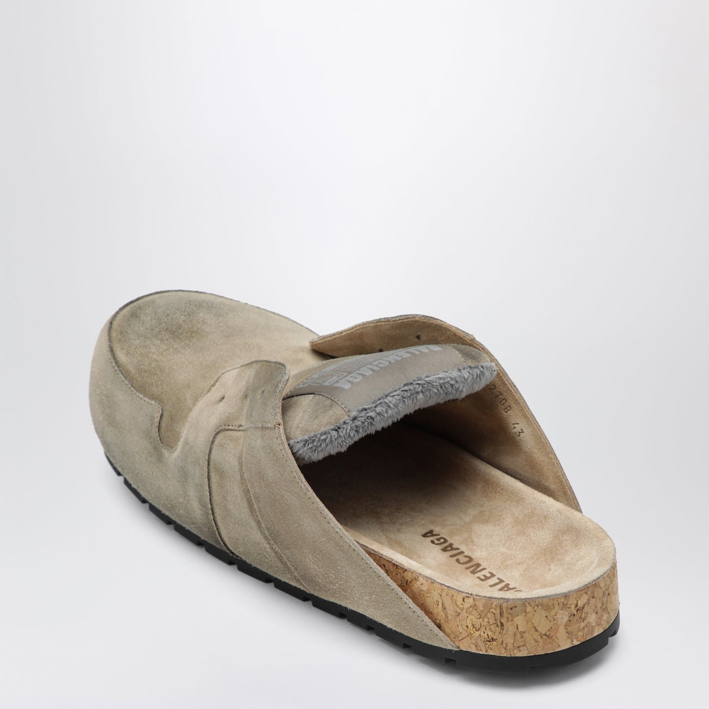 Balenciaga Dumbo Sabot In Distressed Suede Calfskin Men BALENCIAGA