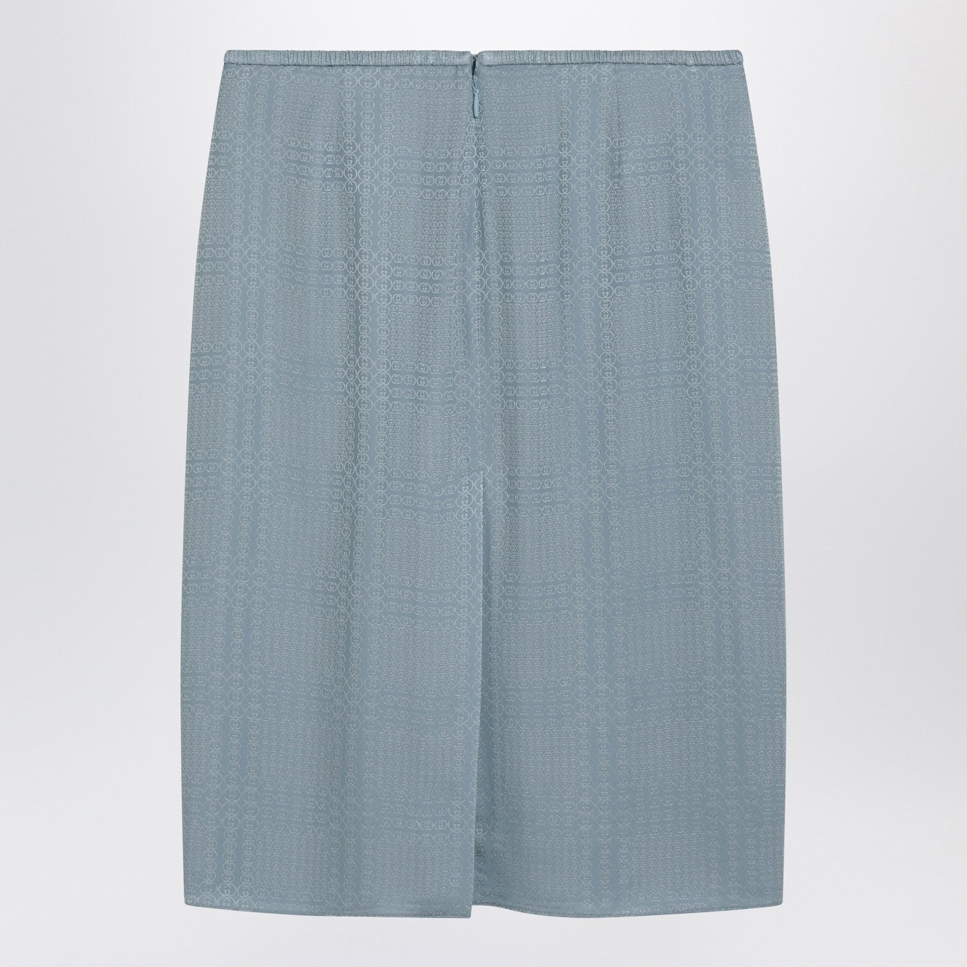 Gucci Light Blue Gg Jacquard Silk Skirt Women GUCCI