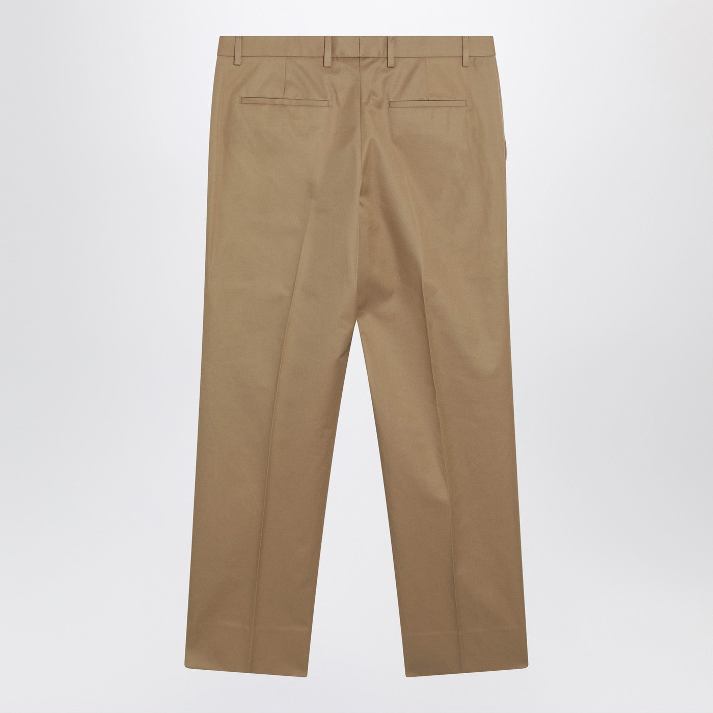 Gucci Beige Cotton Trousers With Web Detail Men GUCCI