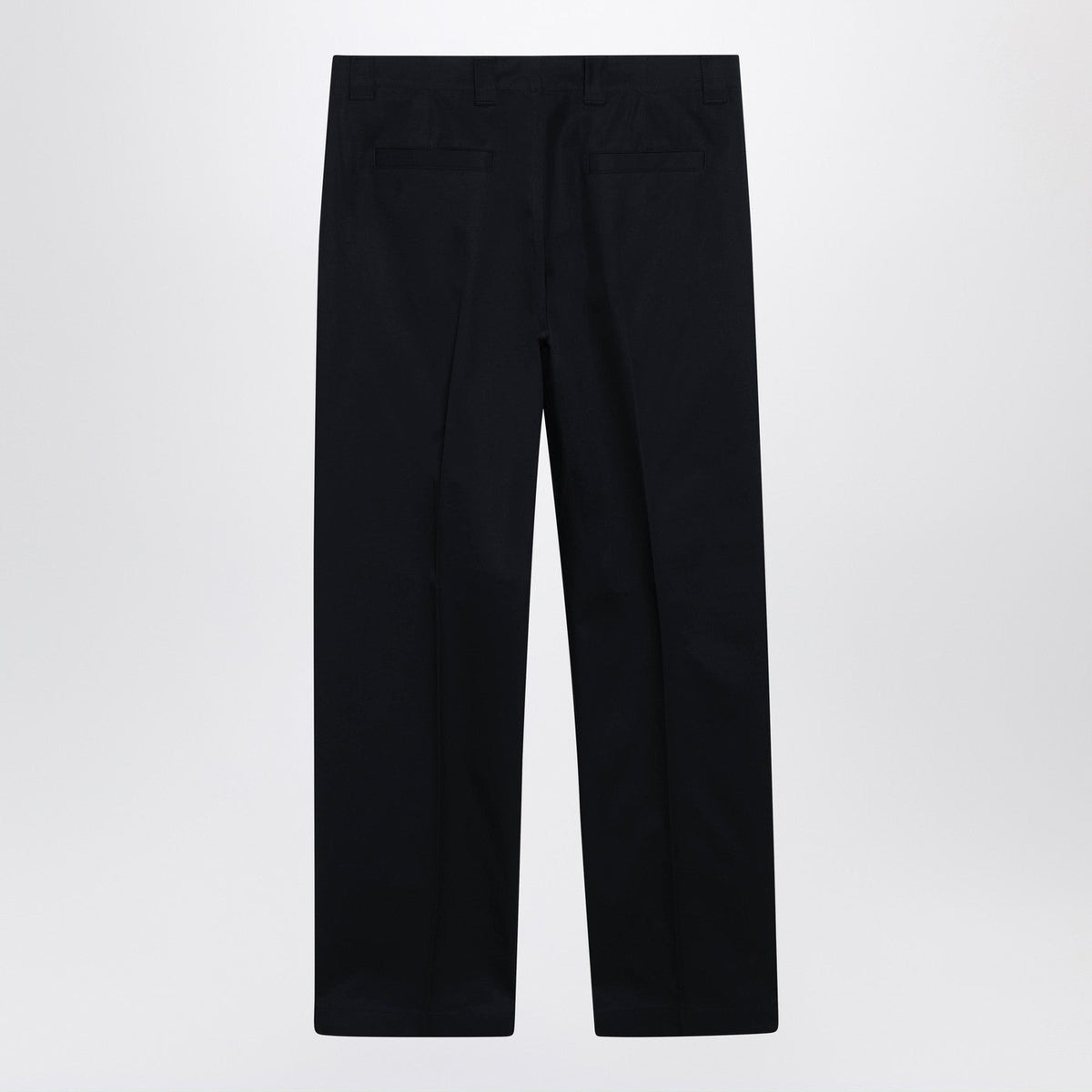 Gucci Blue Cotton Trousers With Logo Print Men GUCCI