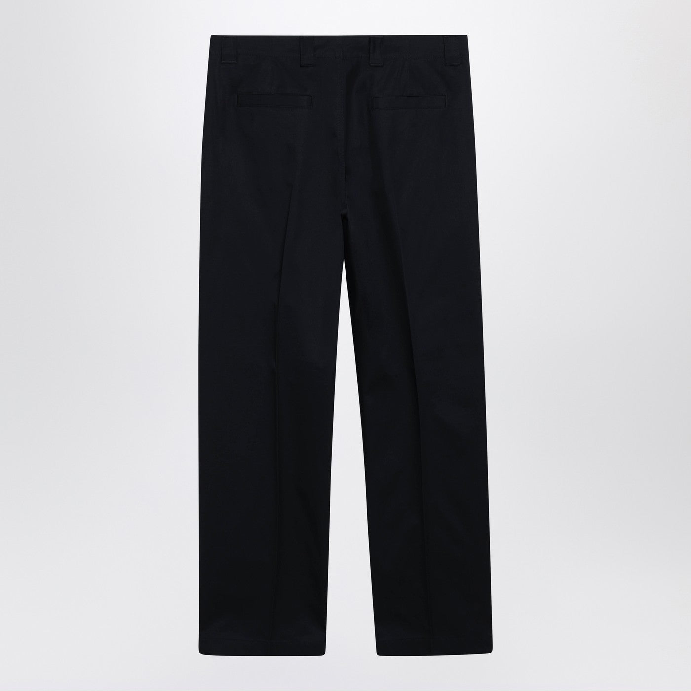 Gucci Blue Cotton Trousers With Logo Print Men GUCCI