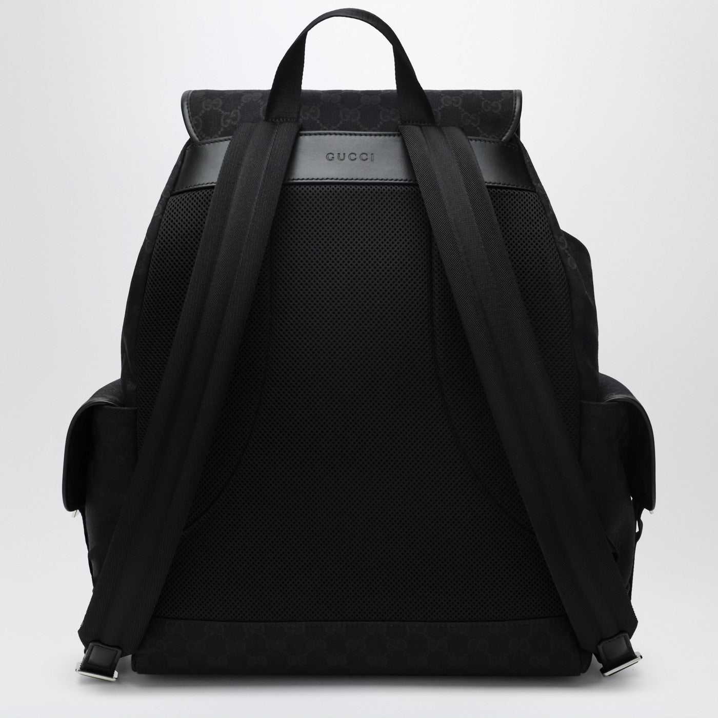 Gucci Large Black Gg Fabric Backpack Men GUCCI