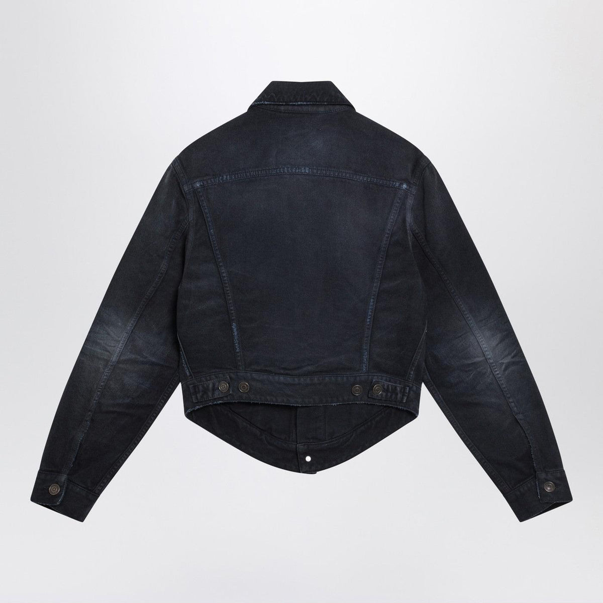 Balenciaga Navy Blue Jacket With Curved Waist Women BALENCIAGA