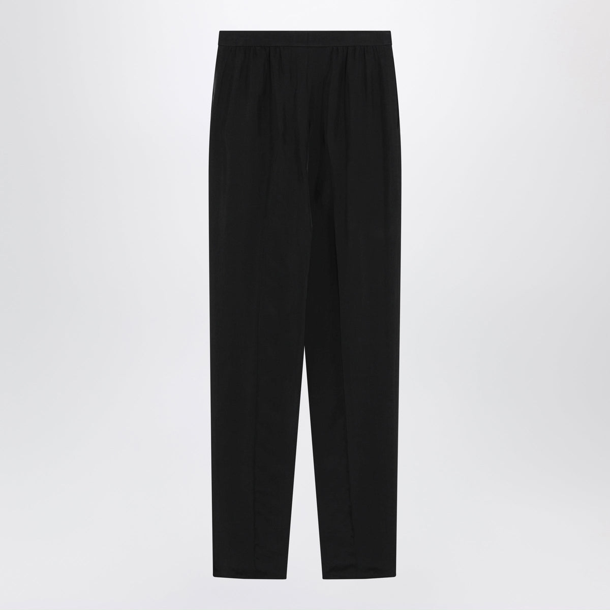 Saint Laurent Tailored Trousers In Black Habutai Silk Women SAINT LAURENT