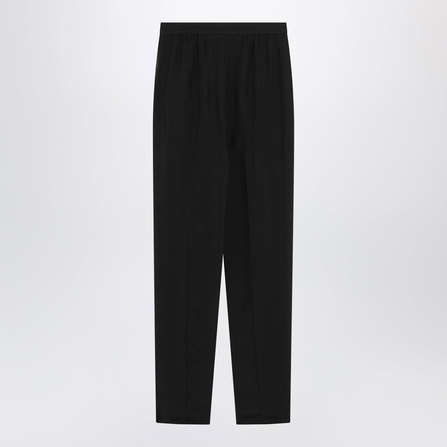 Saint Laurent Tailored Trousers In Black Habutai Silk Women SAINT LAURENT