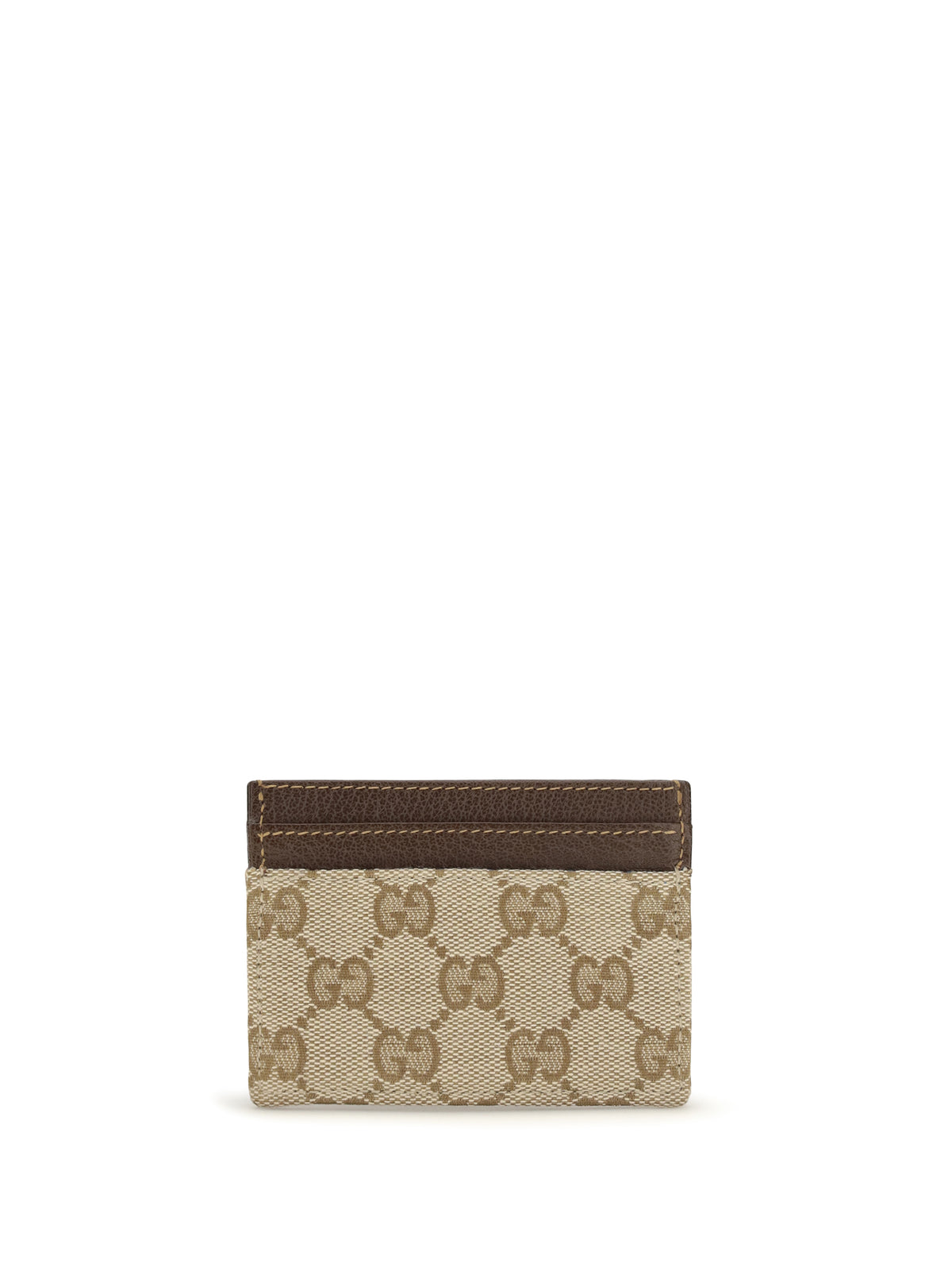Gucci Women Gg Monogram Card Holder With Logo Plaque GUCCI