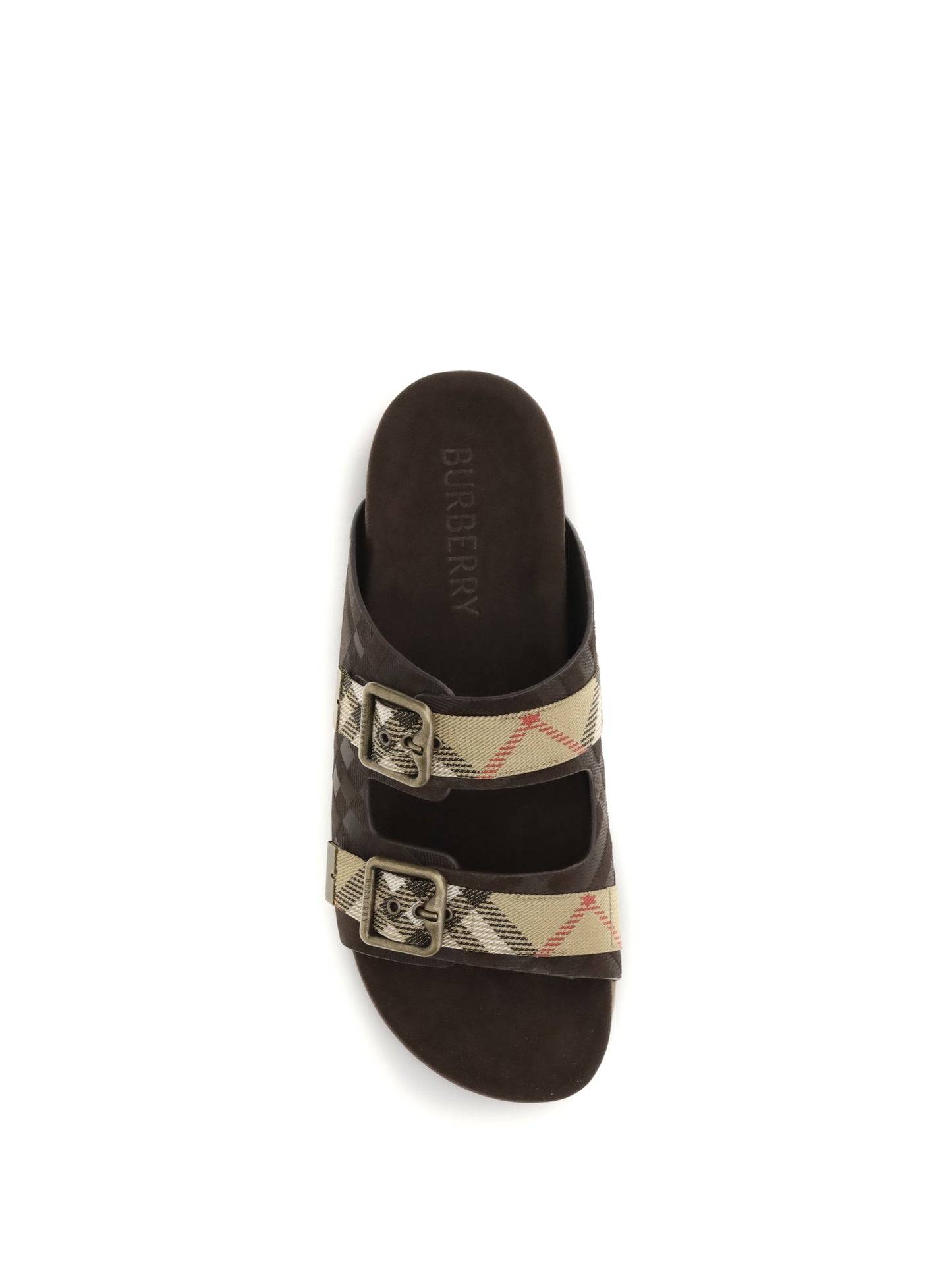Burberry Men Check Suede Urchin Sandals BURBERRY