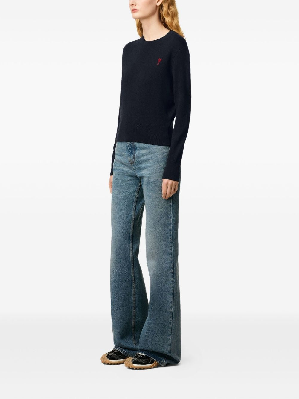 Ami Women Ami De Cœur Wool Sweater AMI PARIS