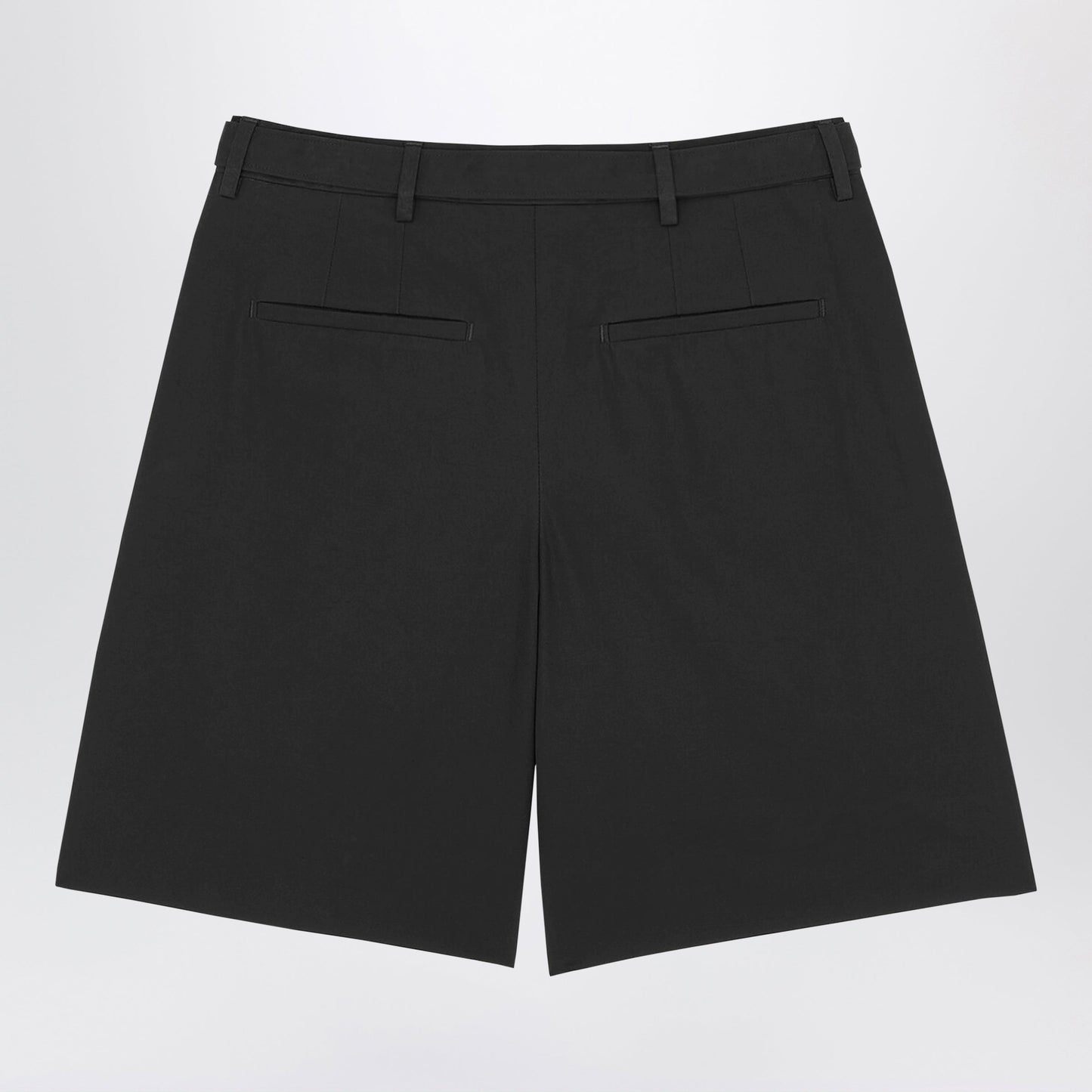 Saint Laurent Black Belted Bermuda Shorts In Corone Fabric Men SAINT LAURENT