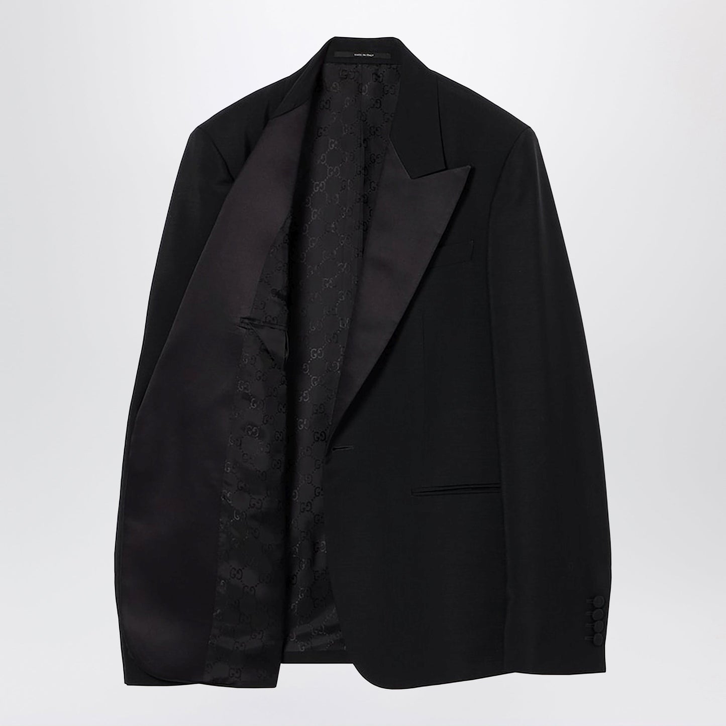 Gucci Black Suit In Fine Mohair Wool Fabric Men GUCCI