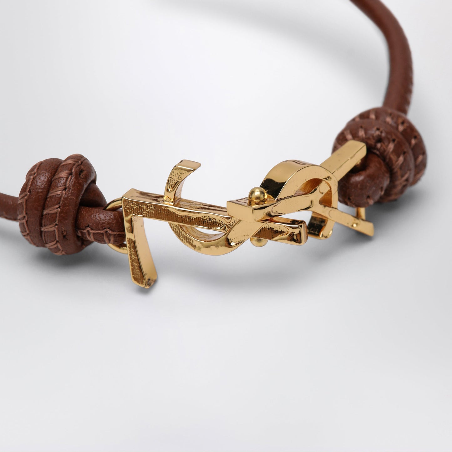 Saint Laurent Cassandre Leather Cord Bracelet Women SAINT LAURENT