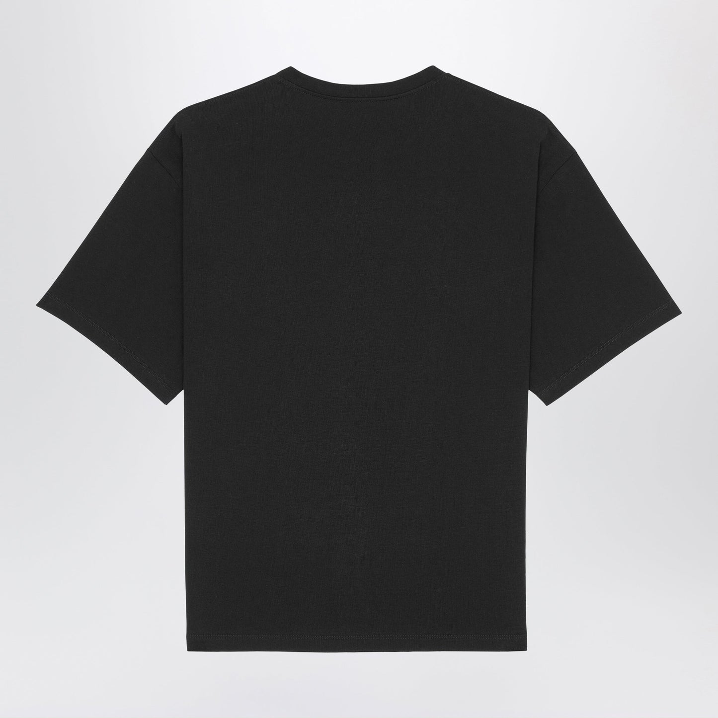 Saint Laurent Black Oversized Cotton T-Shirt With Cassandre Logo Men SAINT LAURENT