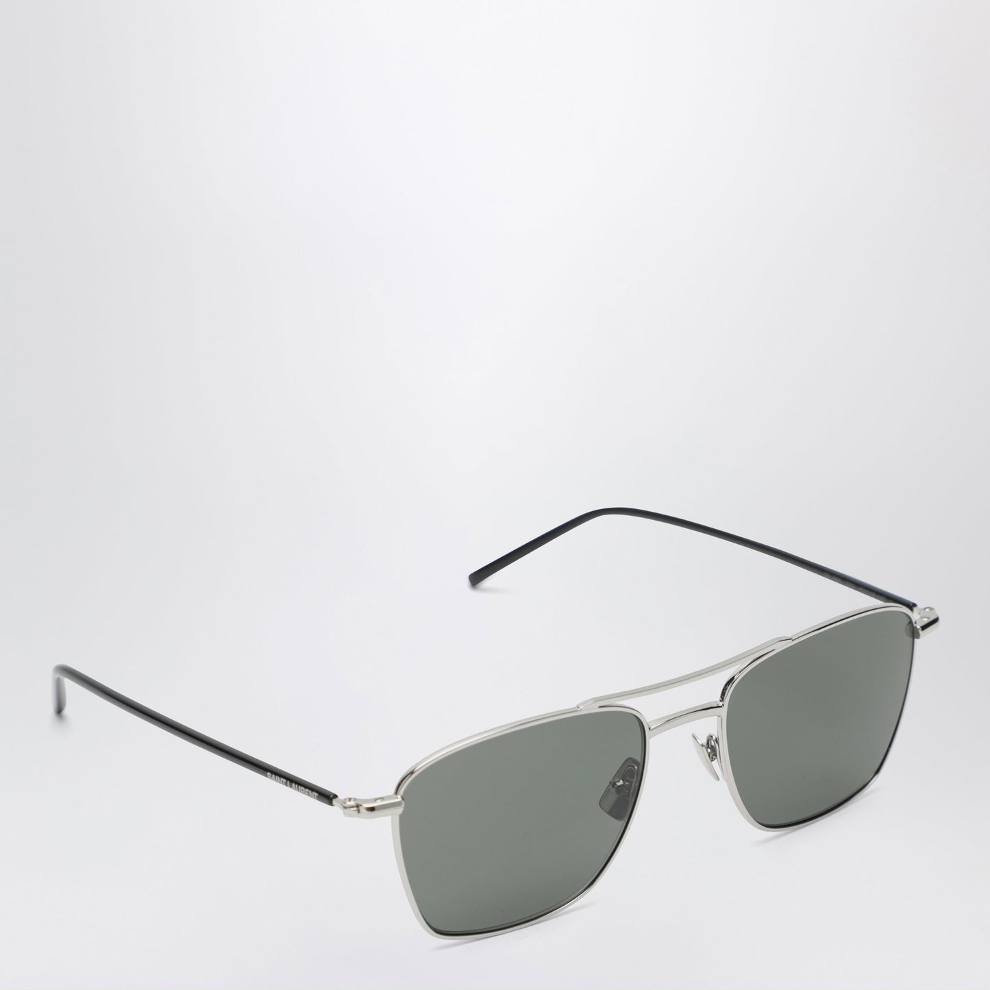 Saint Laurent Silver Rectangular Metal Sunglasses Women SAINT LAURENT