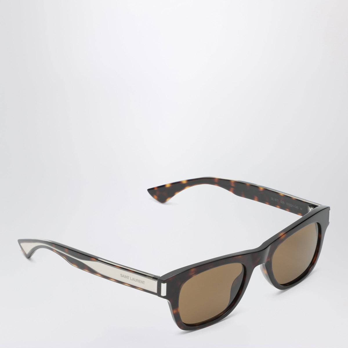 Saint Laurent Havana Rectangular Sunglasses Women SAINT LAURENT