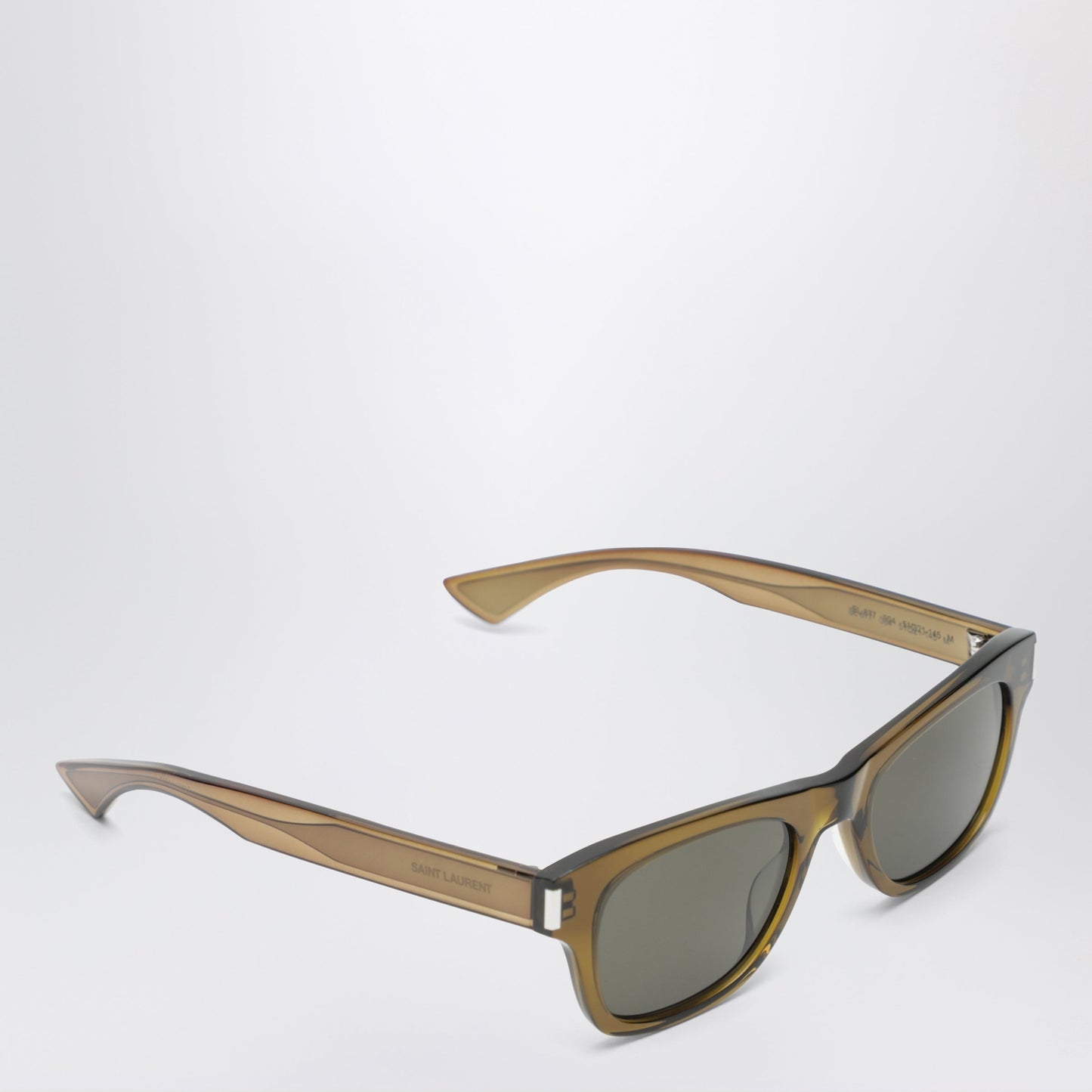 Saint Laurent Olive Brown Rectangular Sunglasses Women SAINT LAURENT
