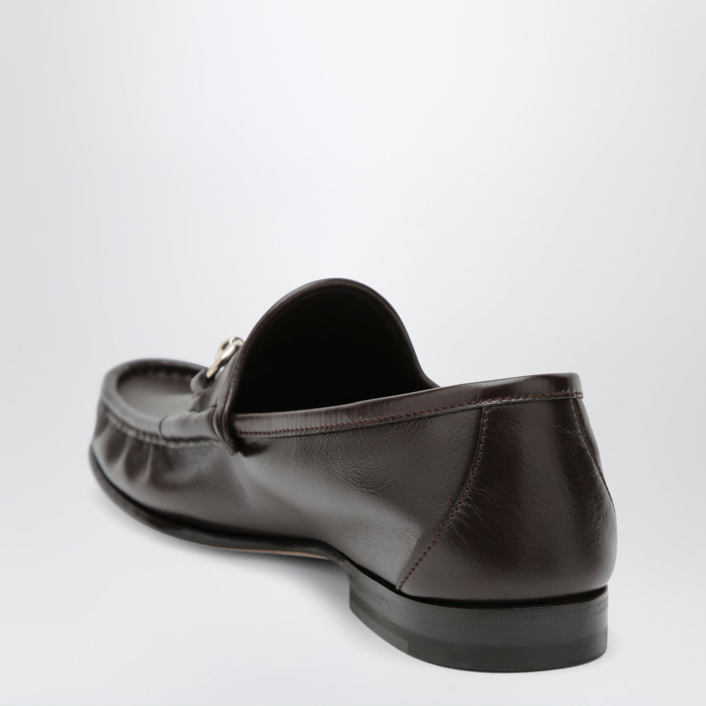 Gucci Lugano Horsebit Leather Loafer In Cocoa Men GUCCI