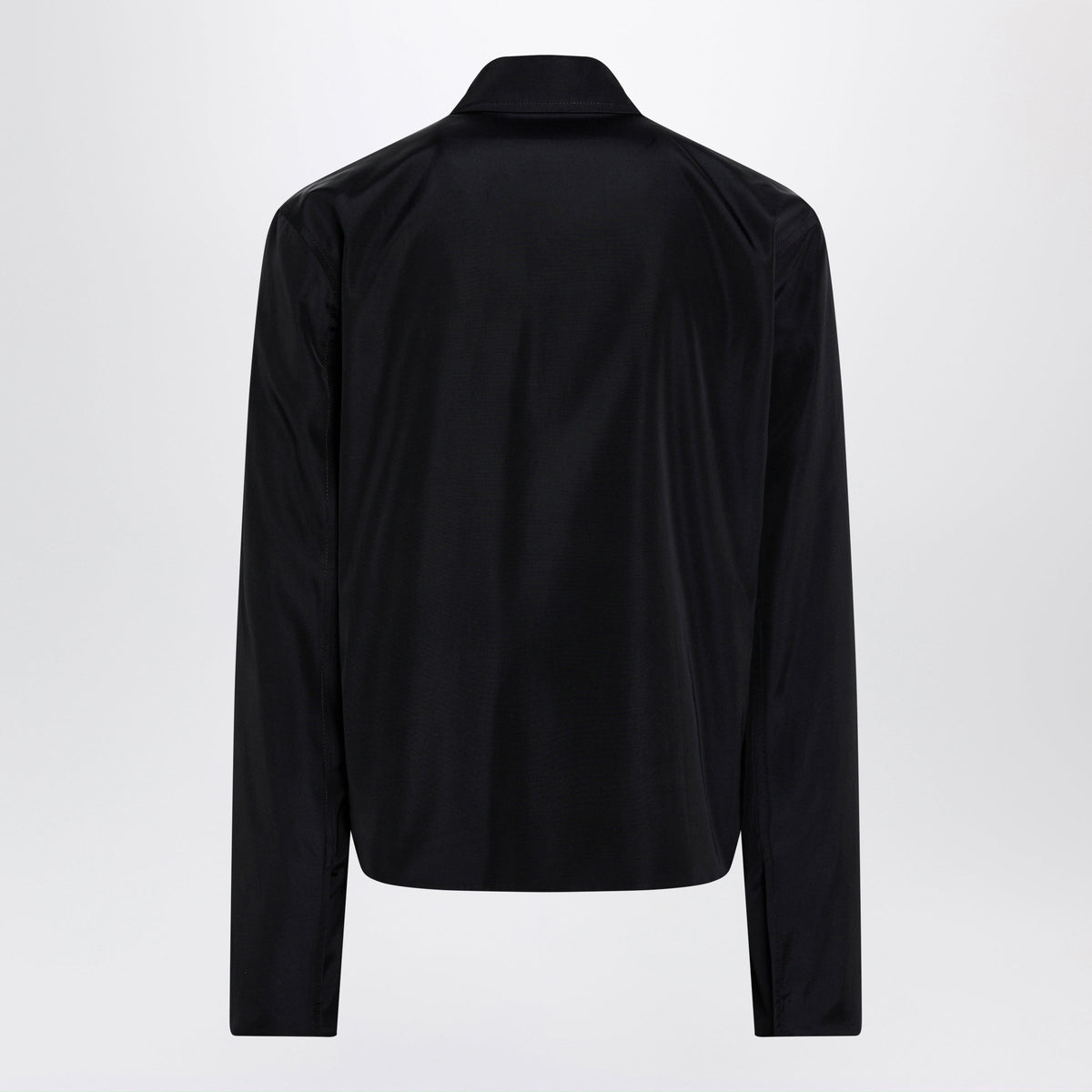 Gucci Zip Jacket In Cotton And Acetate Faille, Black Men GUCCI