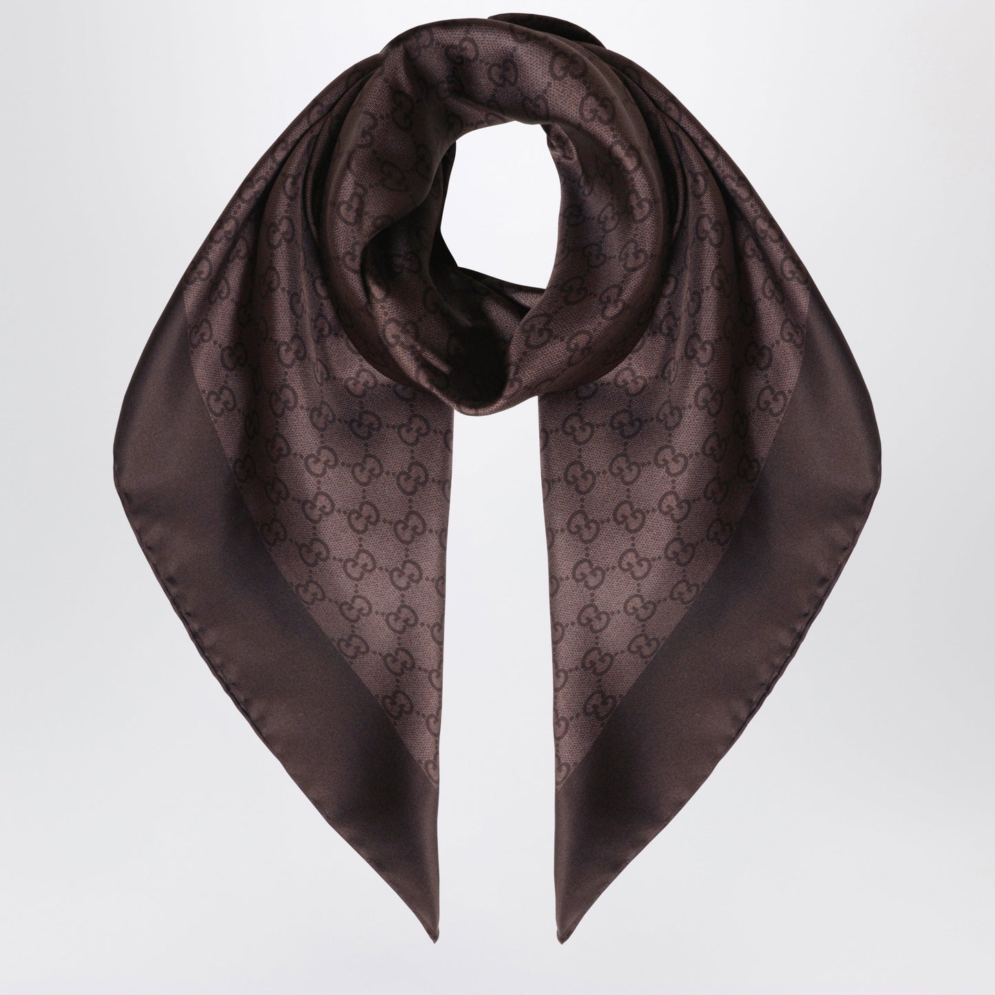 Gucci Printed Silk Twill Carre With Gg Print Women GUCCI