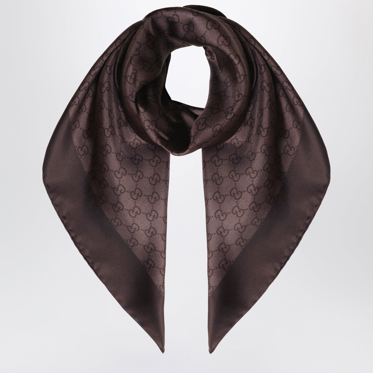 Gucci Printed Silk Twill Carre With Gg Print Women GUCCI