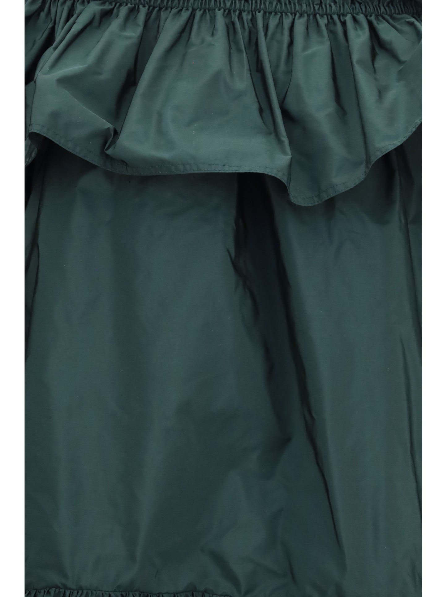Saint Laurent Women Ruffled Nylon Poplin Dress SAINT LAURENT