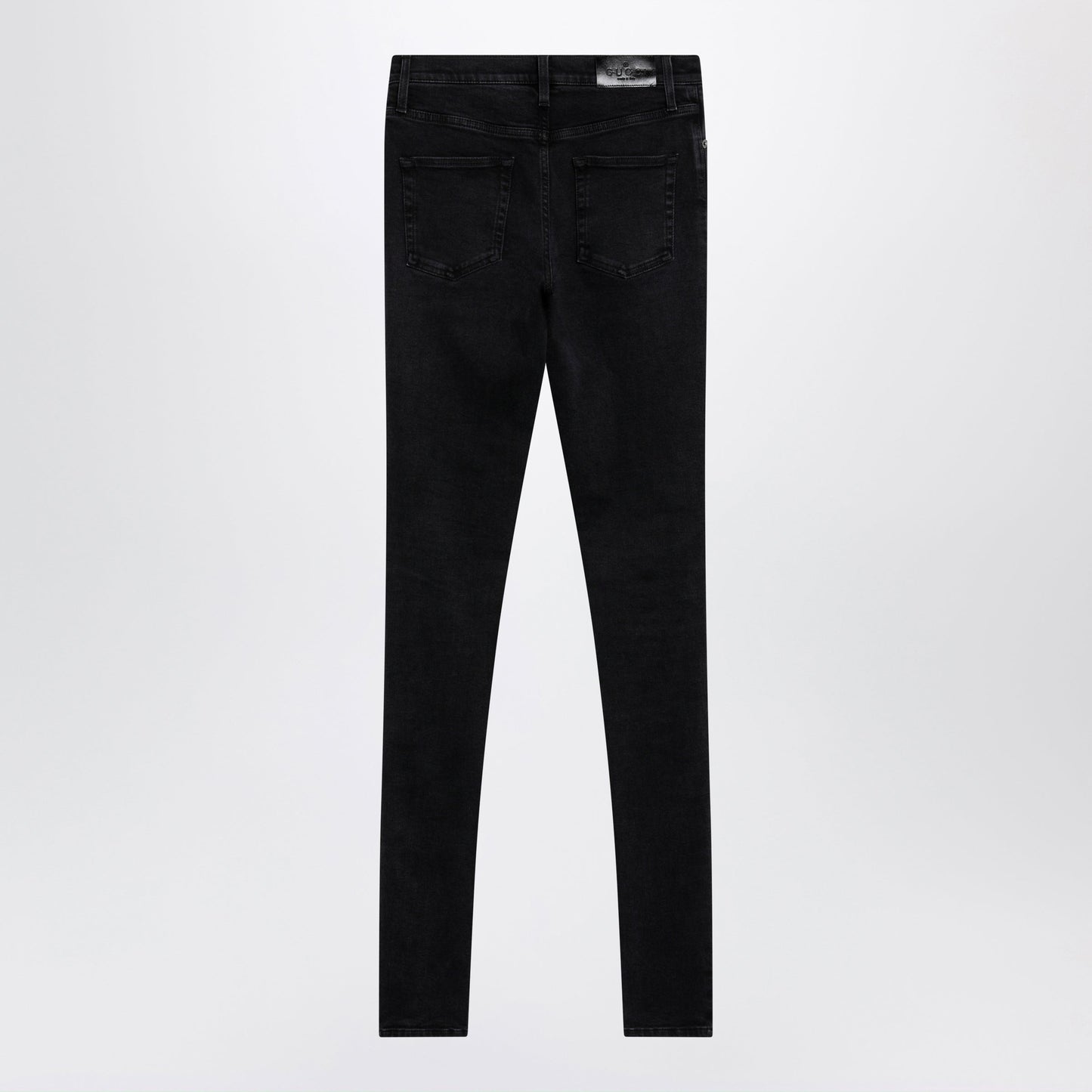 Gucci Skinny Washed Cotton Denim Jeans In Black Women GUCCI
