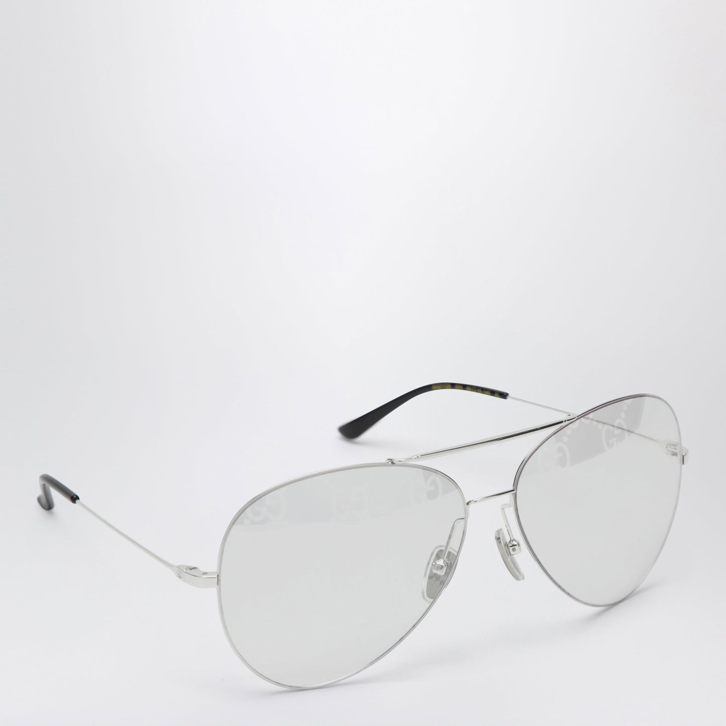 Gucci Silver Pilot Sunglasses Men GUCCI