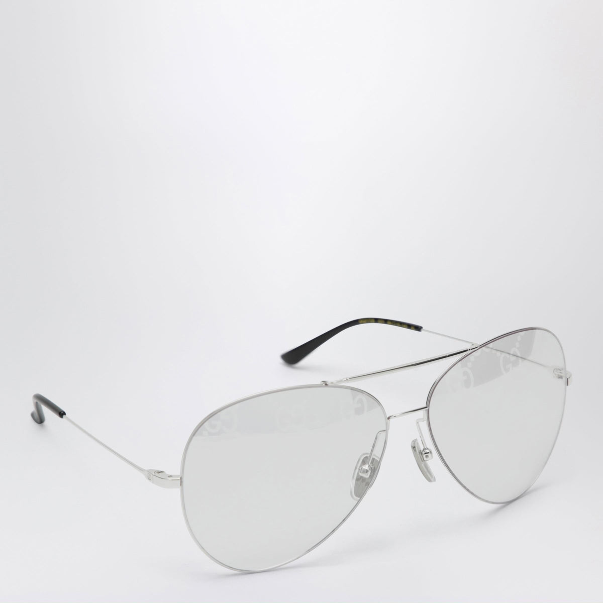 Gucci Silver Pilot Sunglasses Men Men GUCCI
