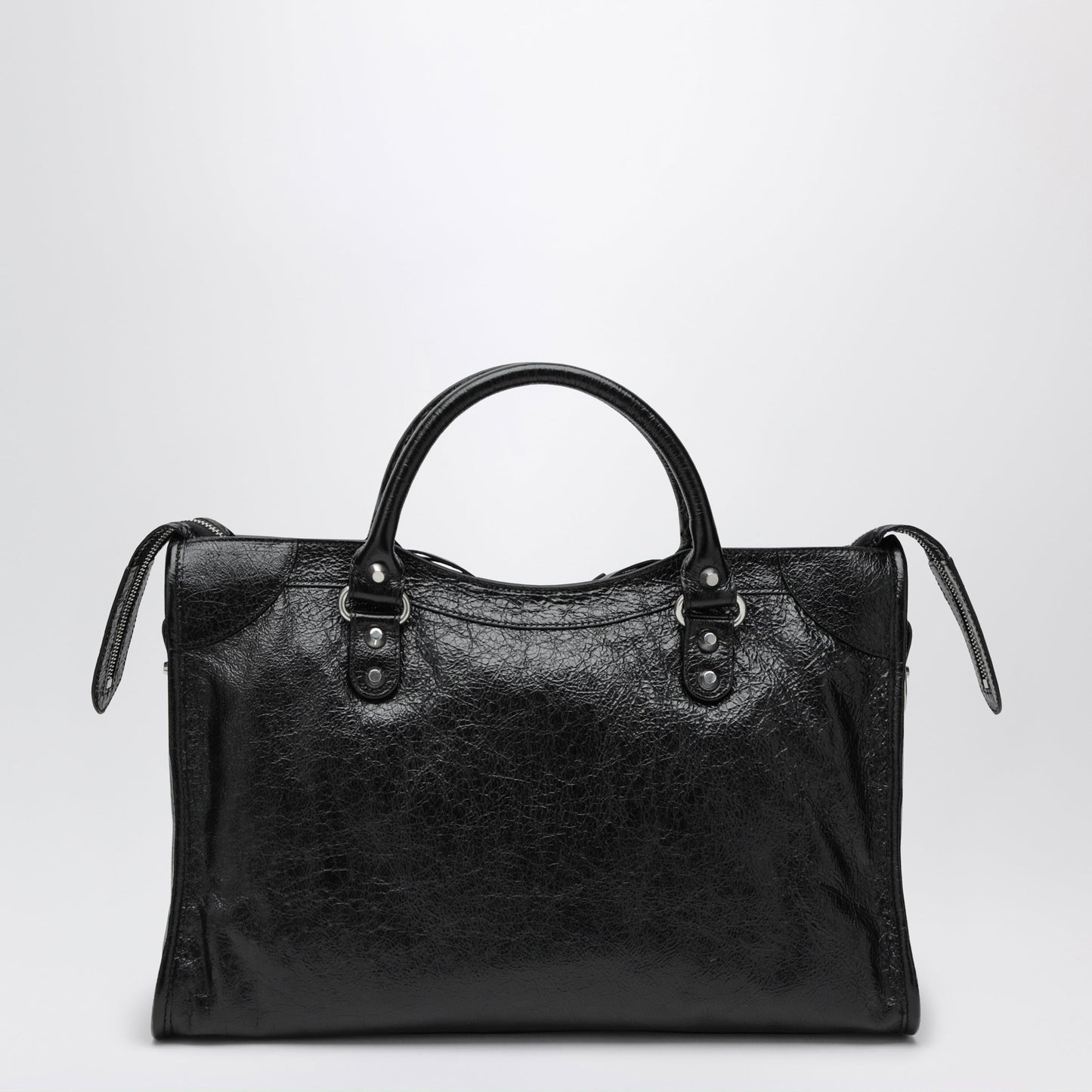 Balenciaga Le City Medium Bag In Arena Lambskin Leather Black Women BALENCIAGA