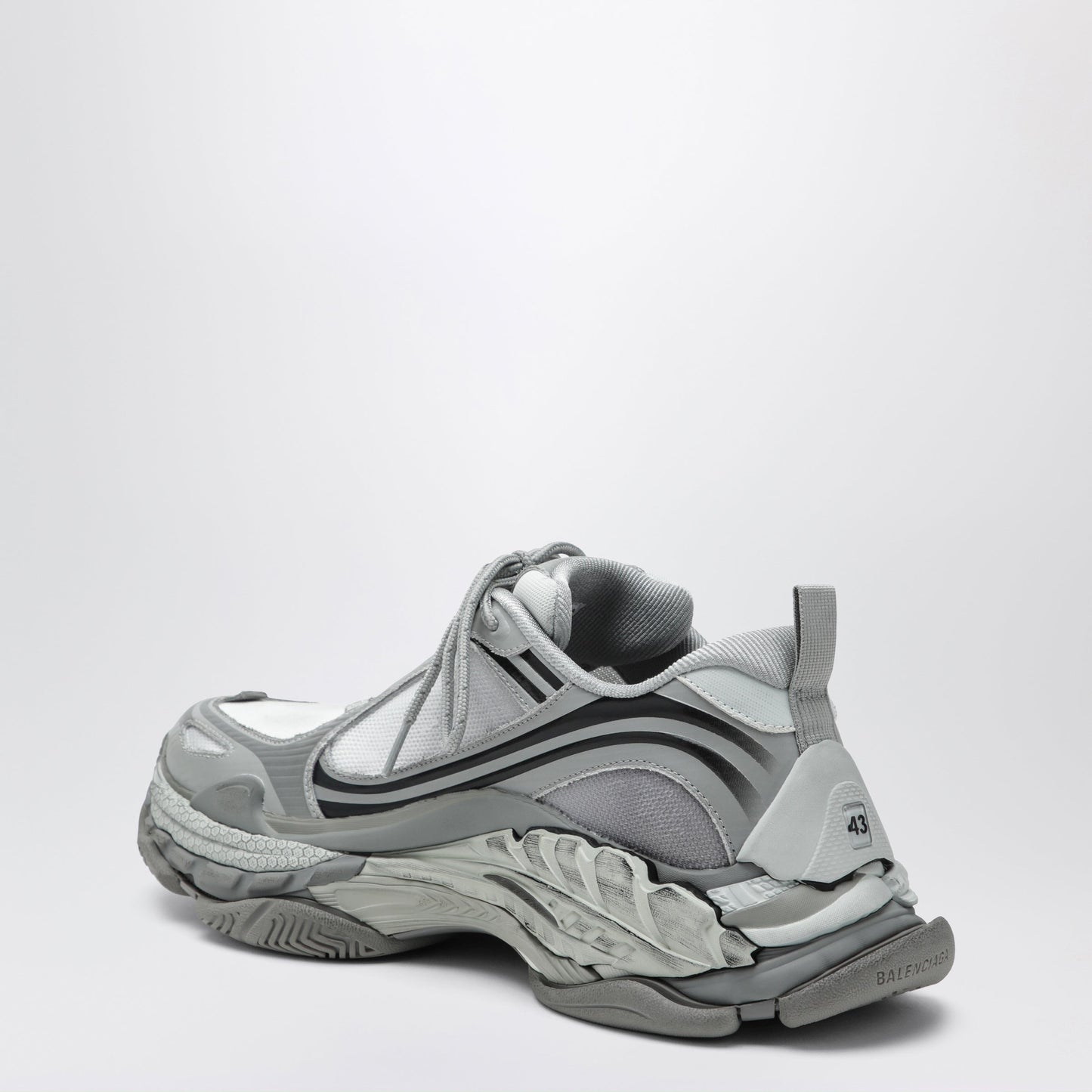 Balenciaga Triple S.2 Gradient Sneakers In Polyurethane, Grey Men BALENCIAGA
