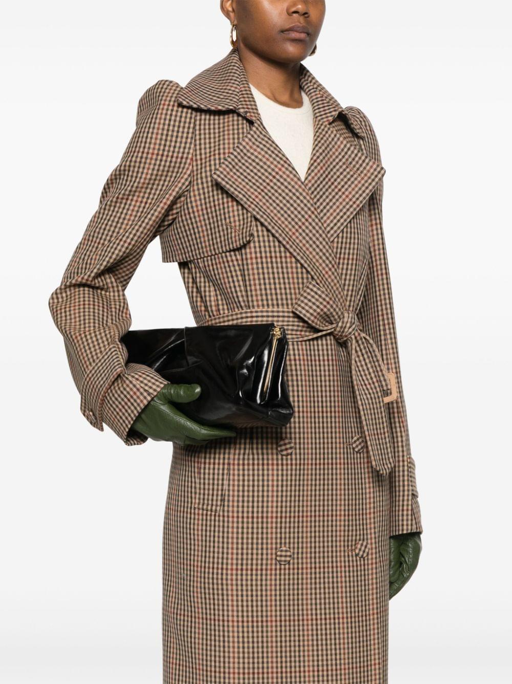 Dries Van Noten Women Large Leather Clutch Bag, With Detachable Adjustable Shoulder Strap. DRIES VAN NOTEN