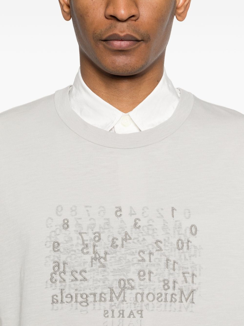 Maison Margiela Men Embroidered Cotton T-Shirt MAISON MARGIELA