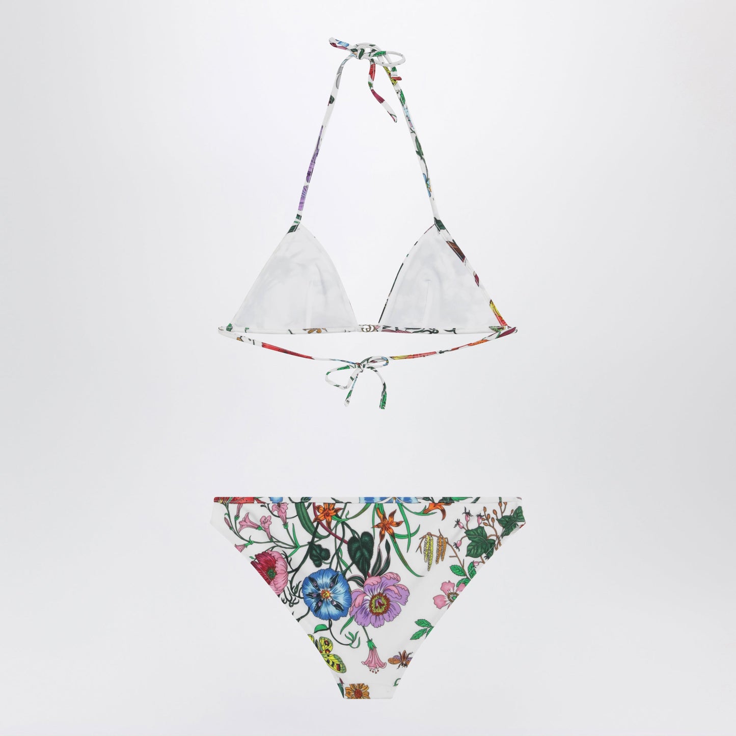 Gucci Sparkling Jersey Bikini With Gucci Flora Print Women GUCCI
