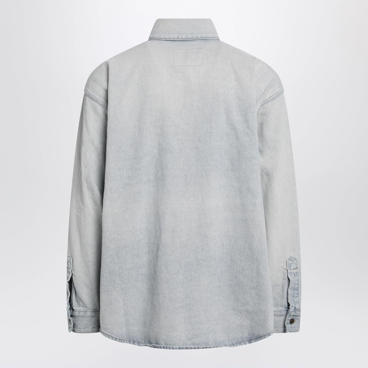 Balenciaga Light Blue Cotton Denim Shirt Men BALENCIAGA
