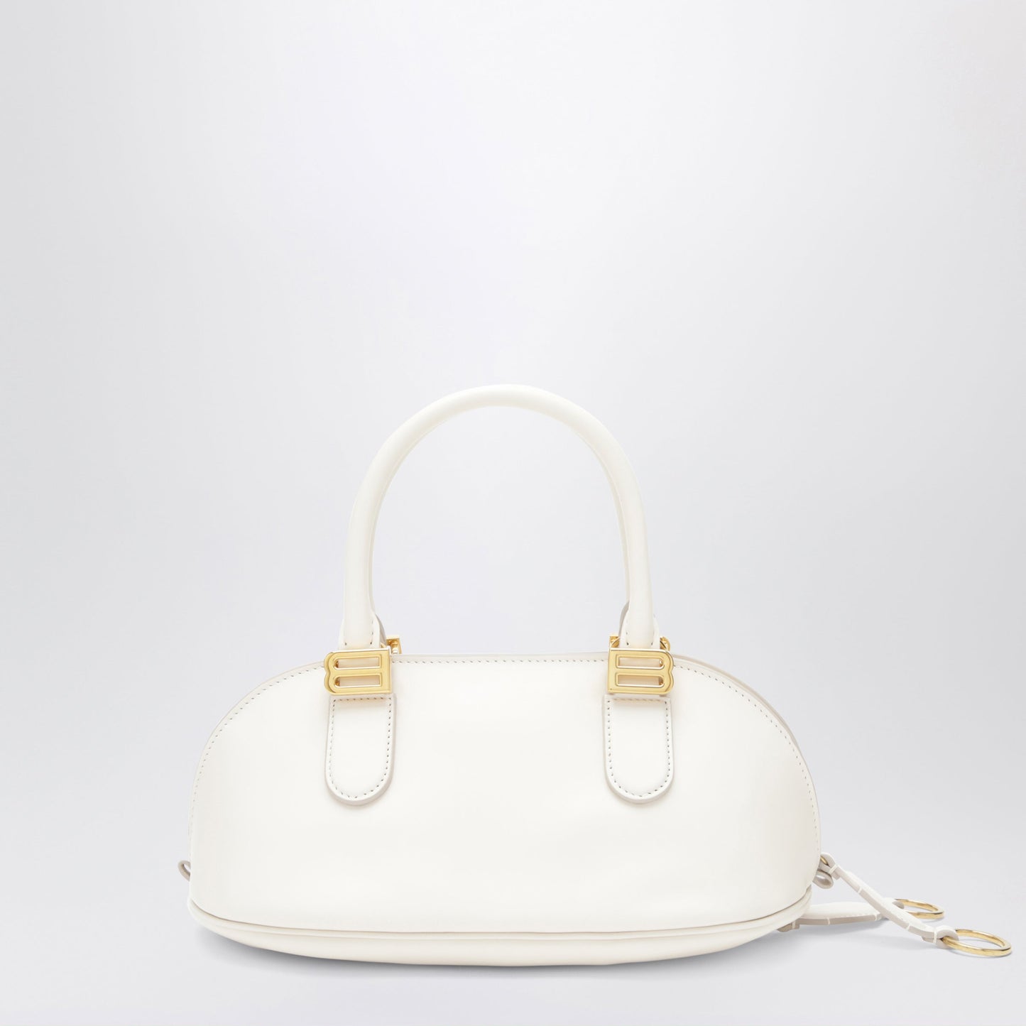 Balenciaga Cream Leather Bolero Mini Bowling Bag Women BALENCIAGA