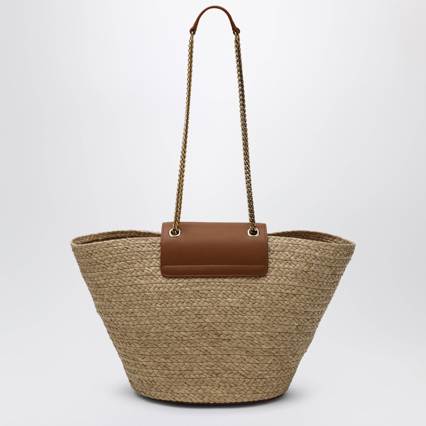 Saint Laurent Manon Raffia Basket Bag In Maple Sugar/Brick Women SAINT LAURENT