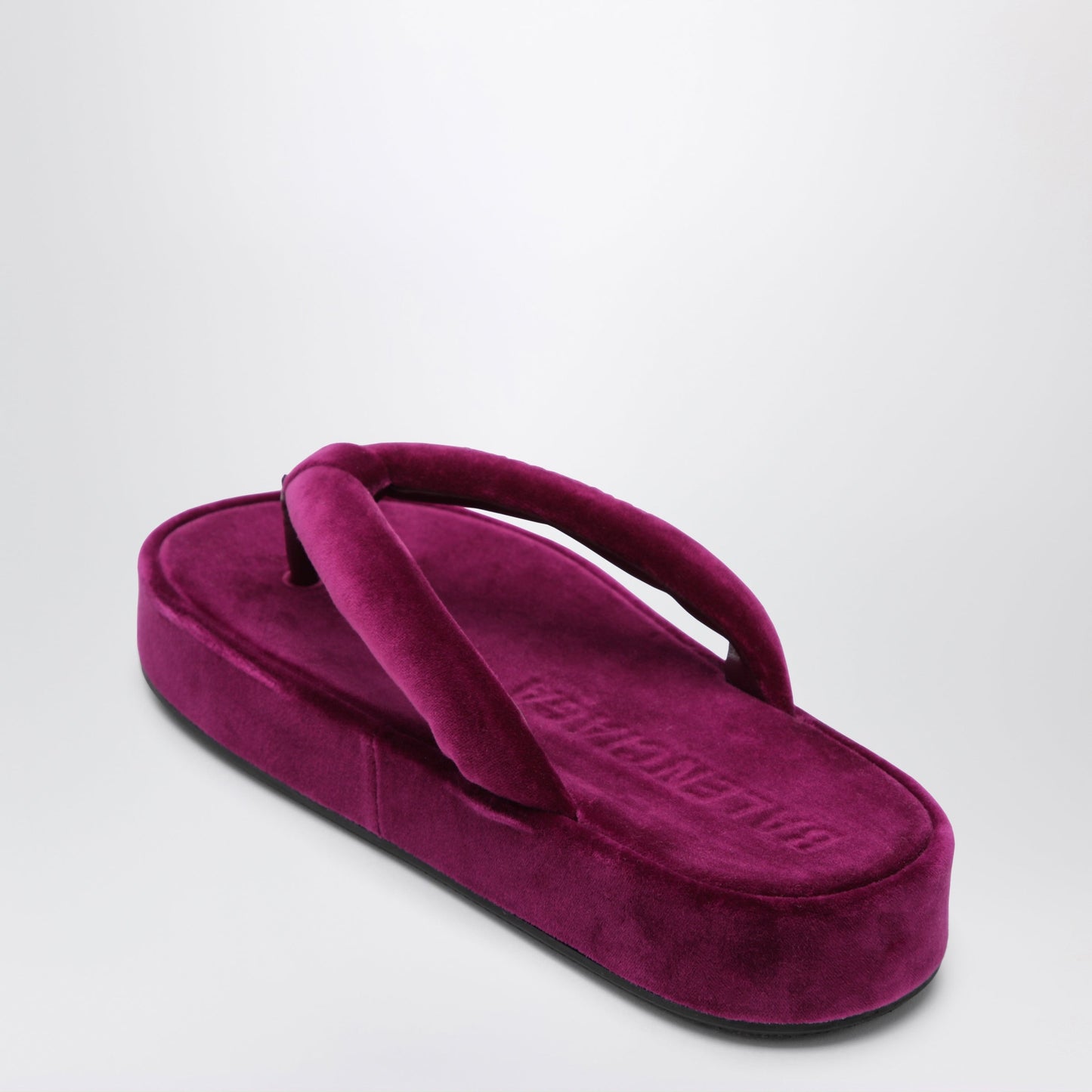 Balenciaga Jet Lag Stretch Velvet Flip-Flops In Purple Women BALENCIAGA