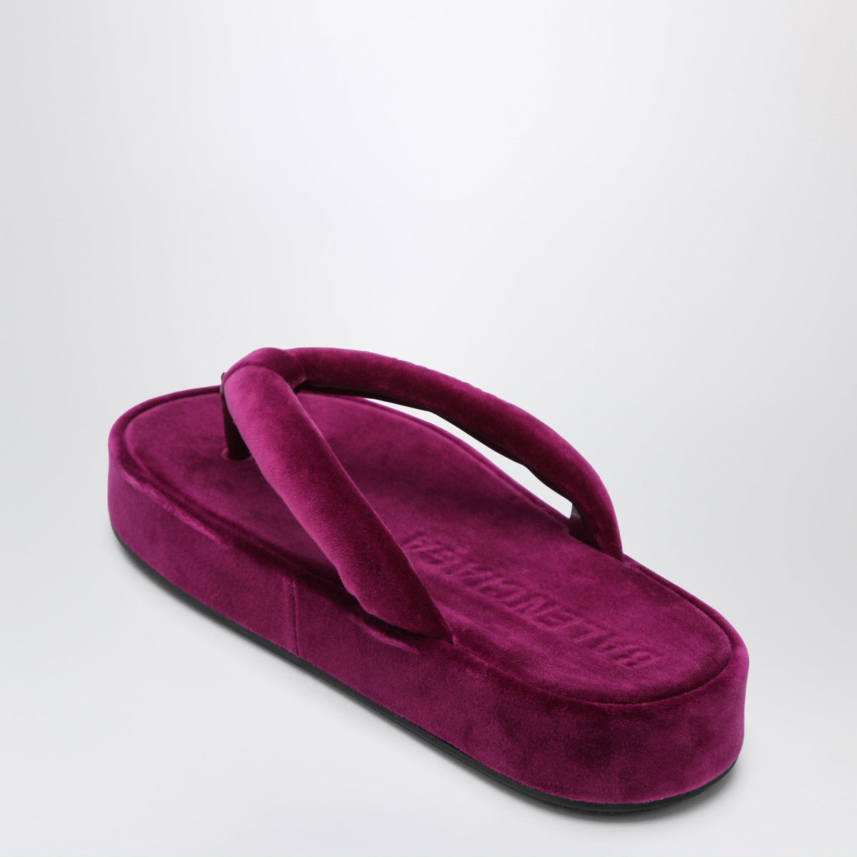 Balenciaga Jet Lag Stretch Velvet Flip-Flops In Purple Women BALENCIAGA