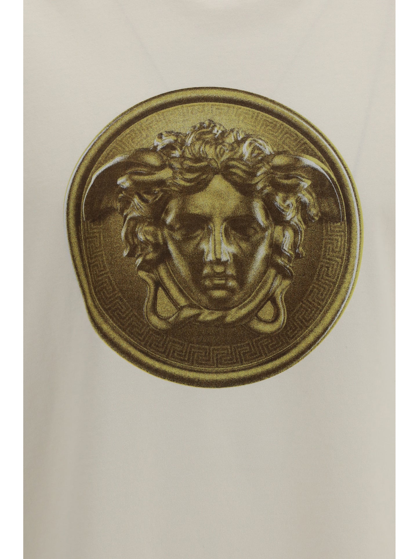 Versace Men Cotton Jersey T-Shirt With Poplin Balloo VERSACE