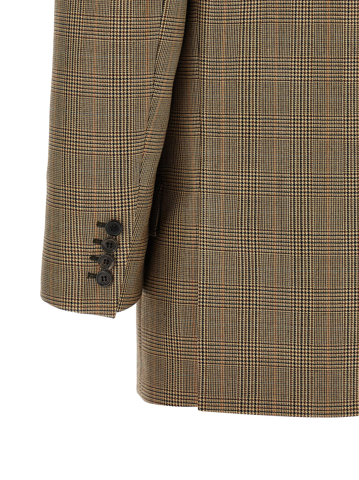 Saint Laurent Women Prince Of Wales Houndstooth Blazer