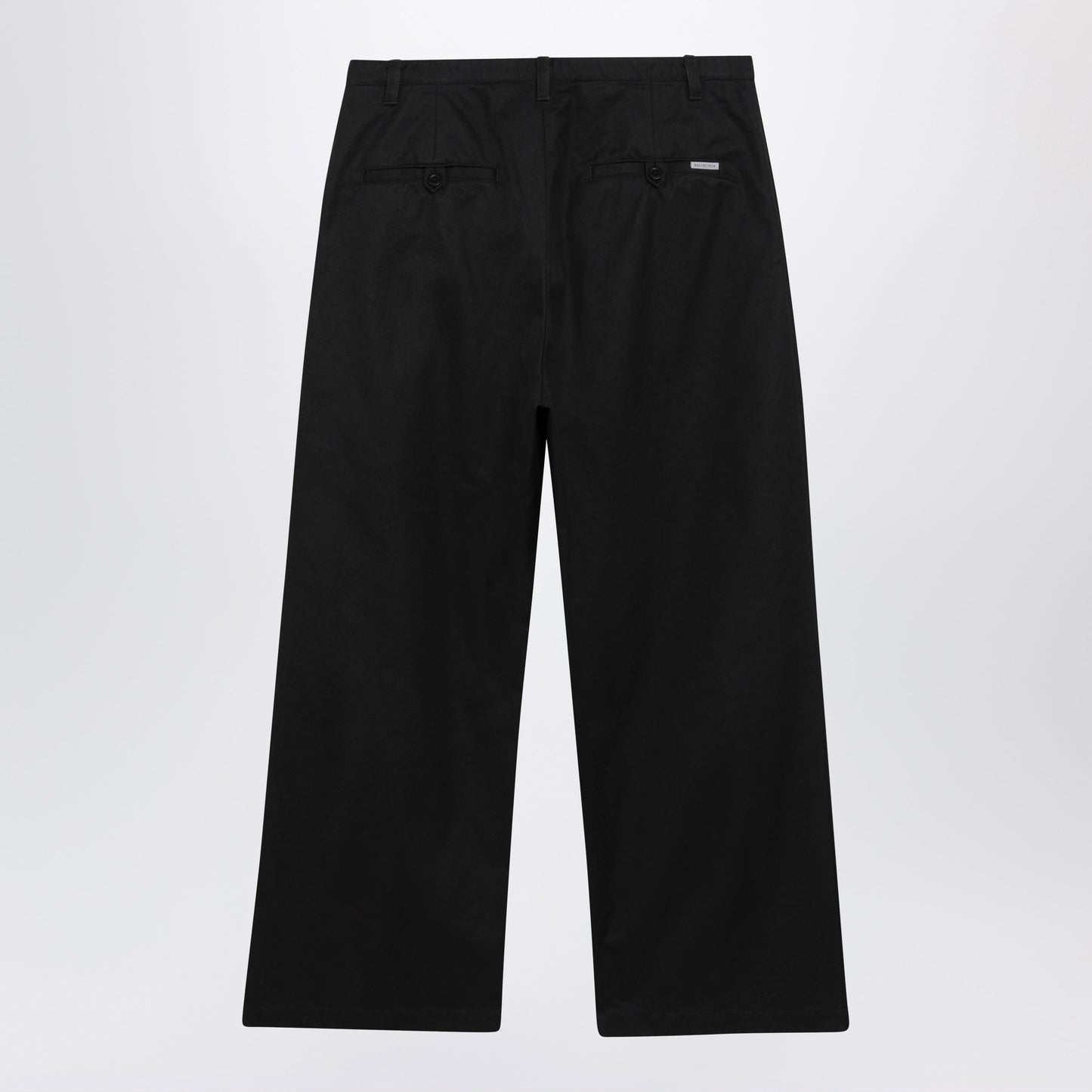 Balenciaga Black Cotton Twill Chino Trousers Men BALENCIAGA