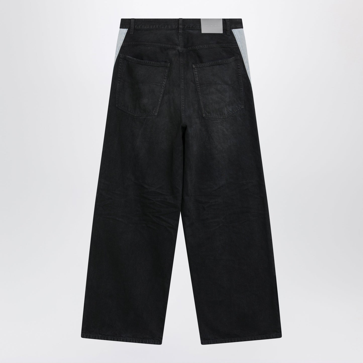 Balenciaga Denim Trousers With Dark Brown And Black Trims Men BALENCIAGA