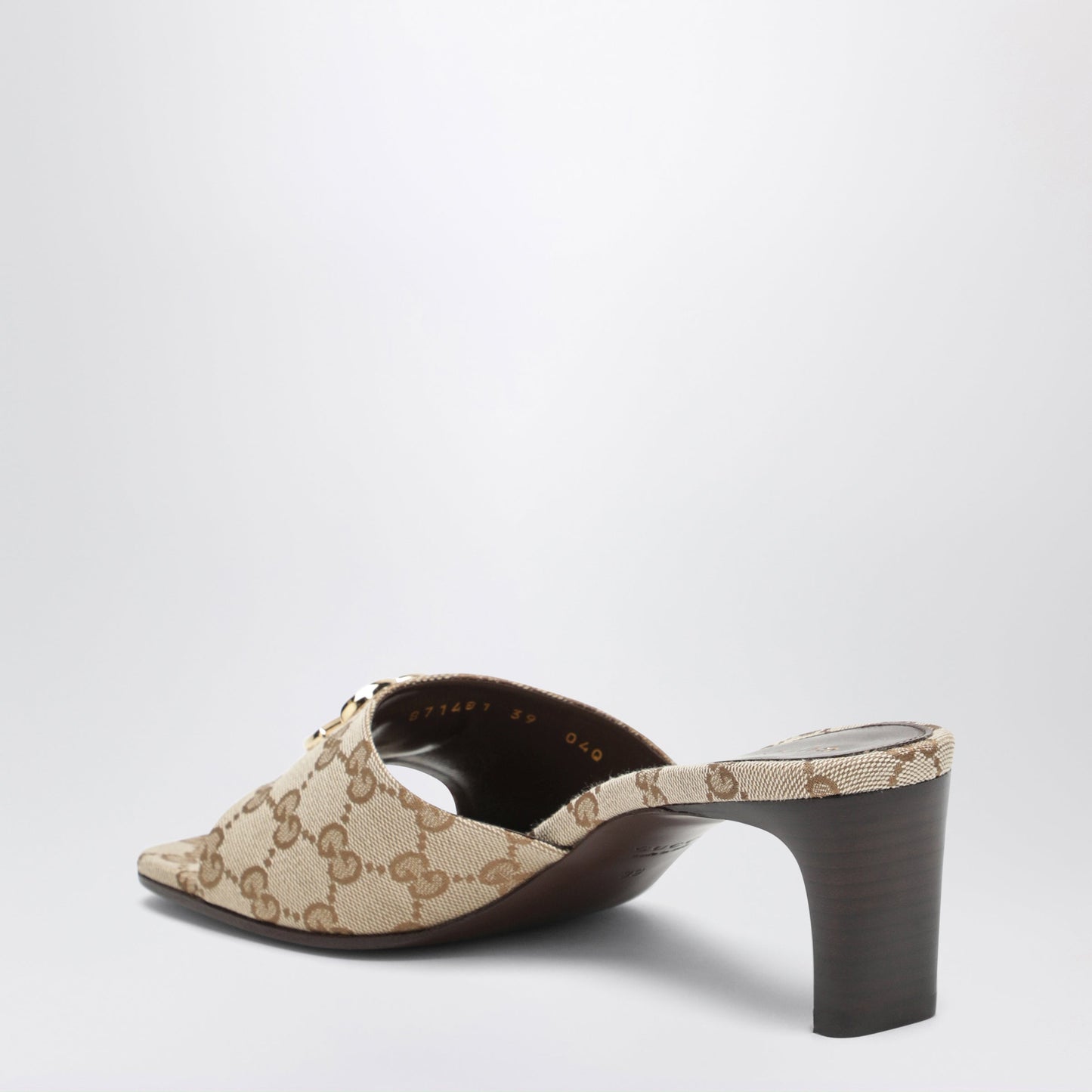 Gucci Double G Slider Sandals In Gg Canvas In Vintage Sand Women GUCCI