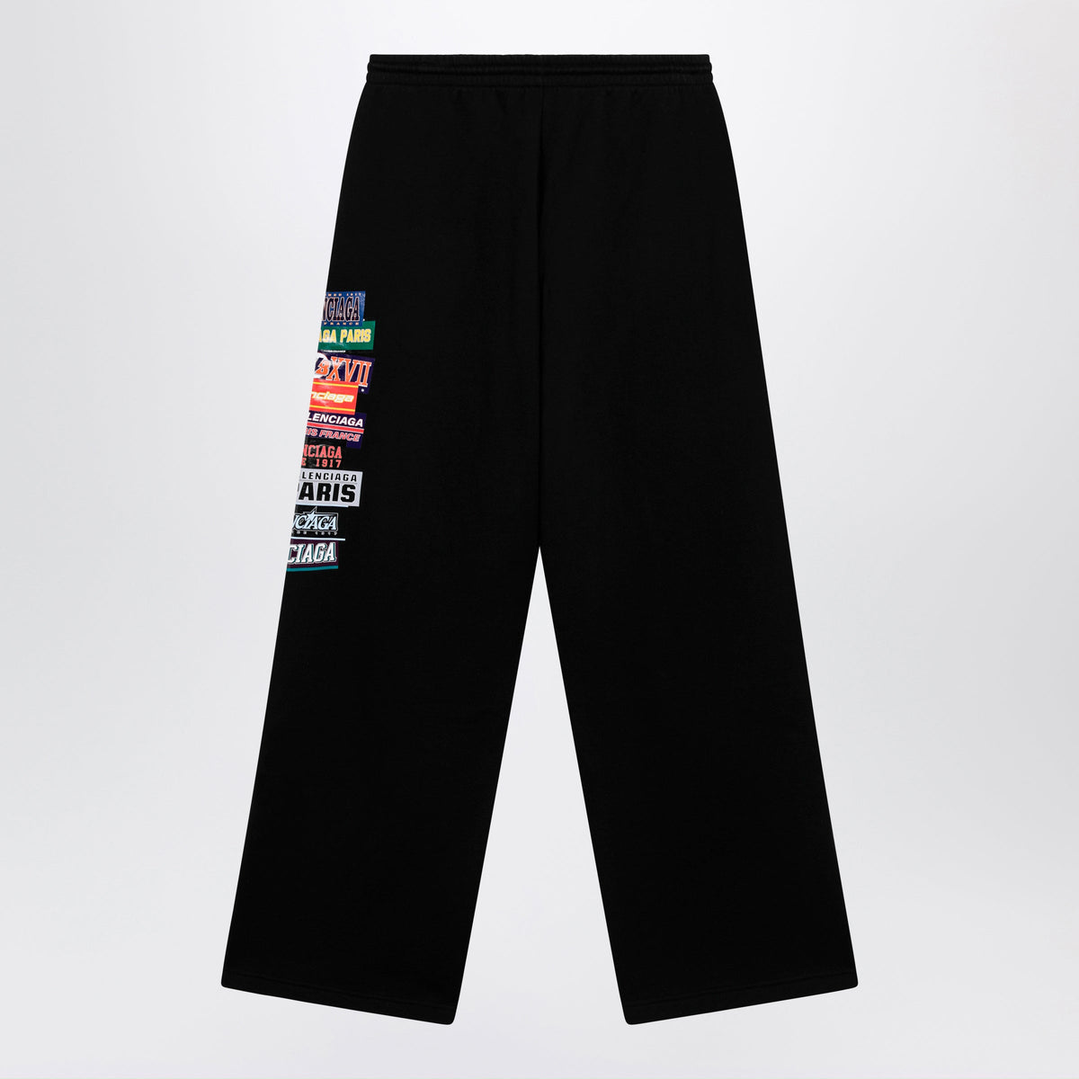 Balenciaga Black Jogger Trousers With Logo Print Men BALENCIAGA