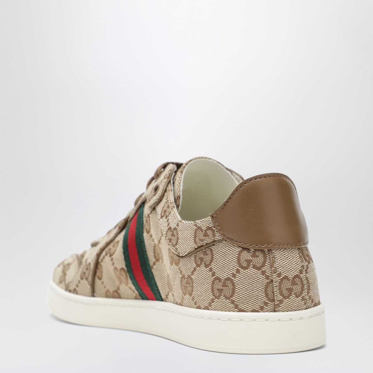 Gucci Stretch Sneakers In Beige Sand Gg Canvas Women GUCCI