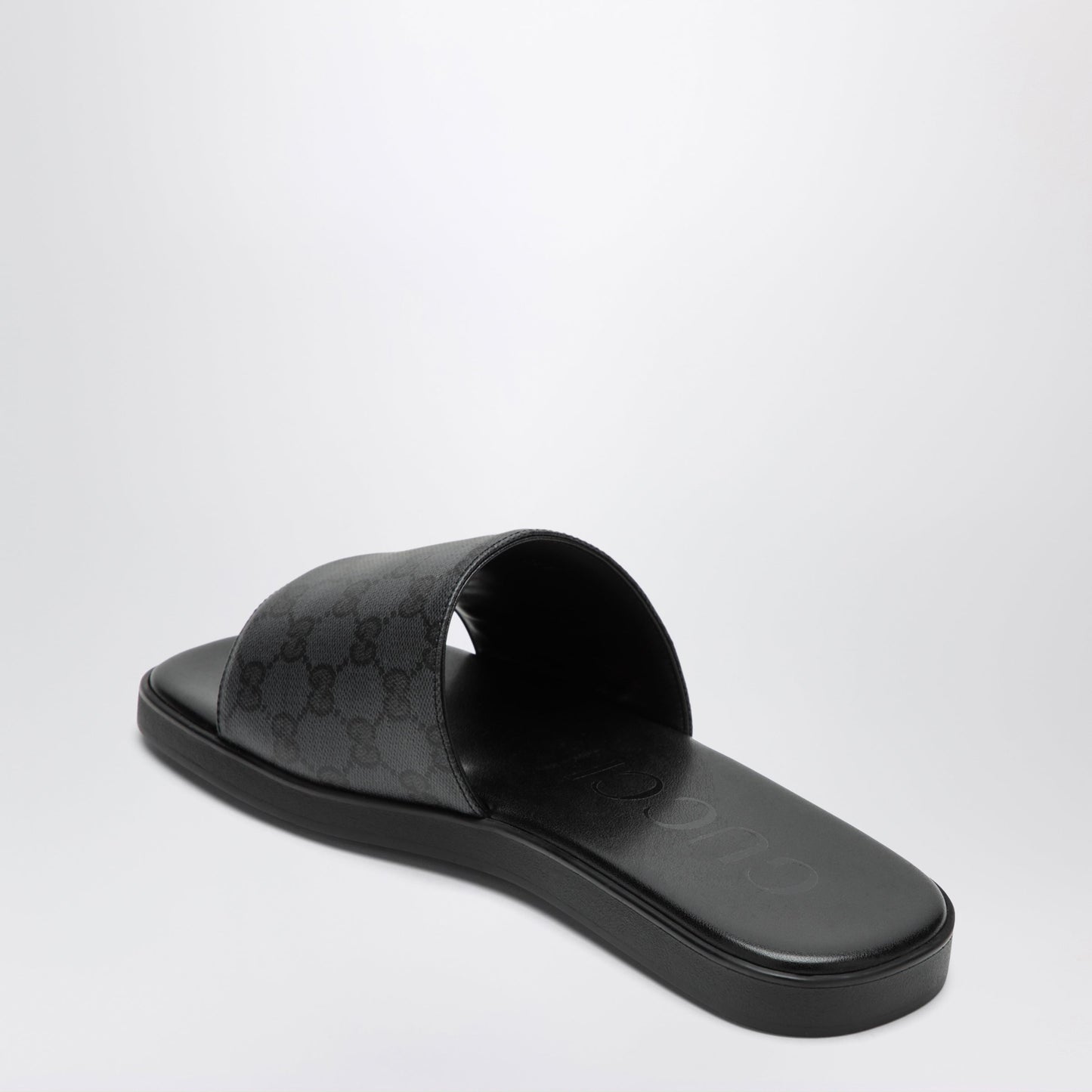 Gucci Black Generation Gg Canvas Slider Sandals Men GUCCI