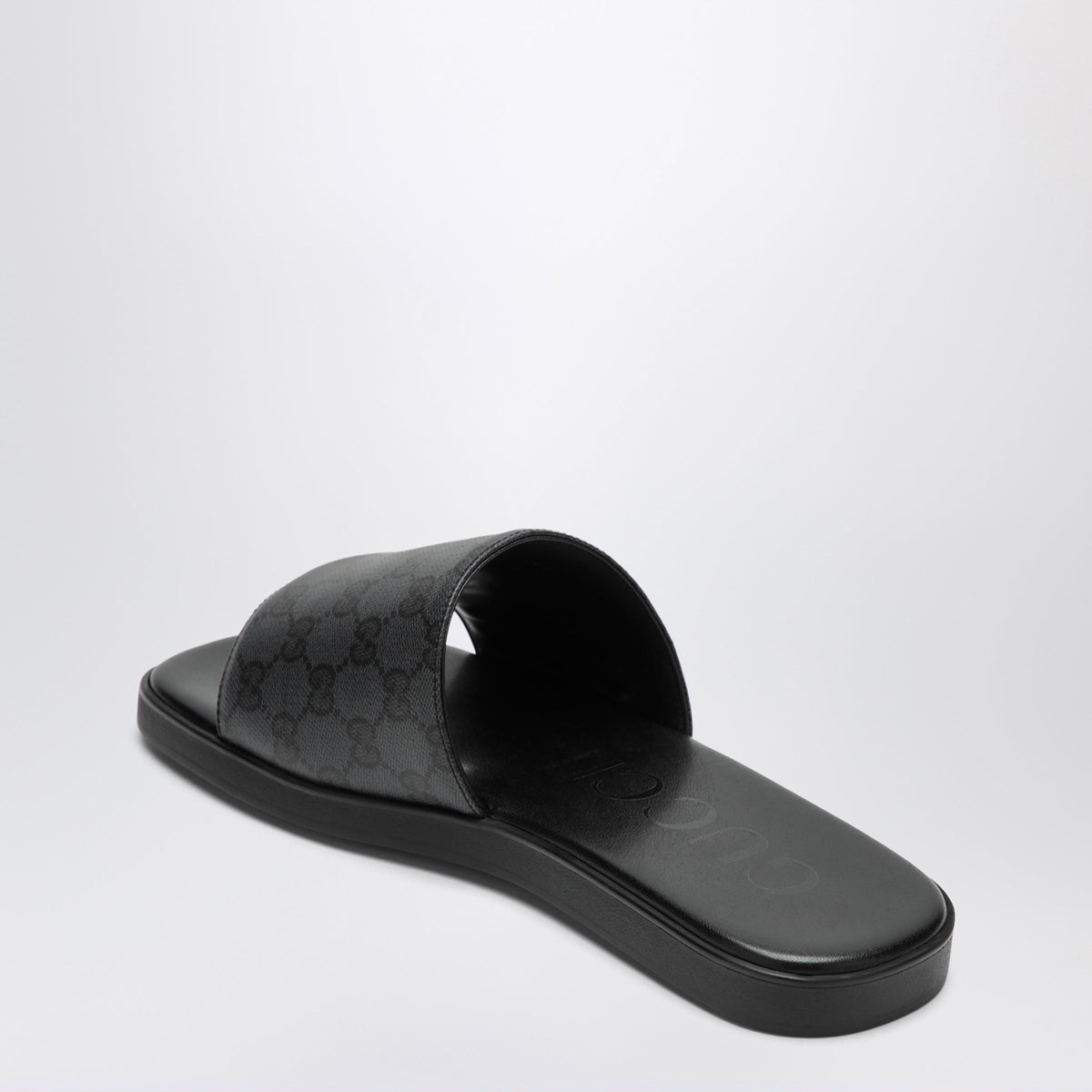 Gucci Black Generation Gg Canvas Slider Sandals Men GUCCI