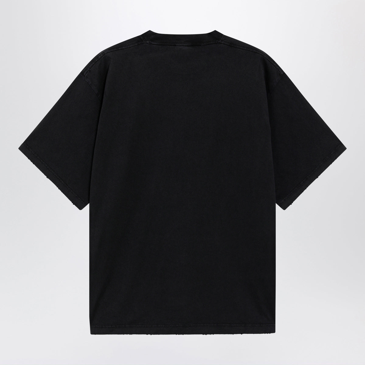 Balenciaga Black Faded Oversized T-Shirt With Logo Print Women BALENCIAGA