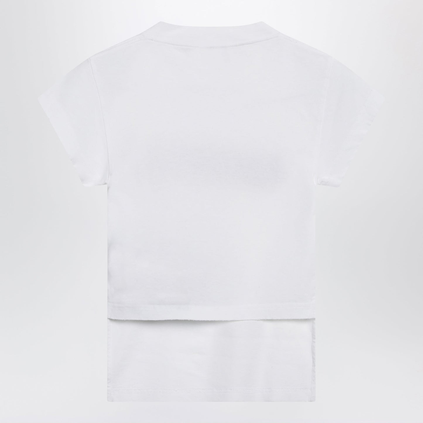 Balenciaga Messy Spray T-Shirt With Cut-Out Back In White Cotton Women BALENCIAGA